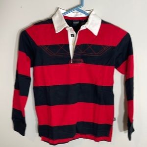 NWT E-land kids striped rugby shirt size 8